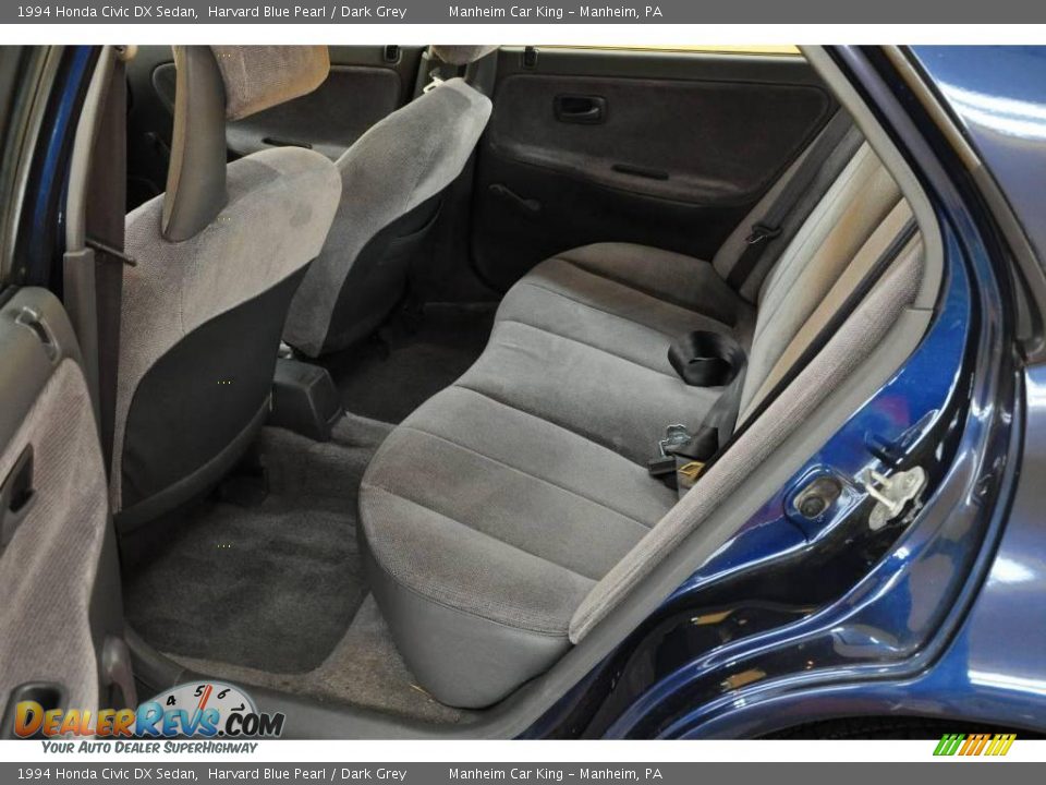 1994 Honda Civic DX Sedan Harvard Blue Pearl / Dark Grey Photo #12