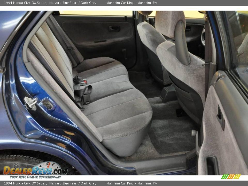 1994 Honda Civic DX Sedan Harvard Blue Pearl / Dark Grey Photo #14