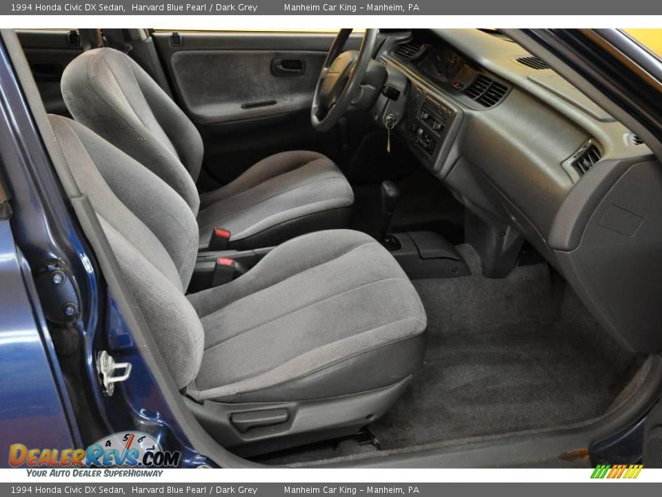 1994 Honda Civic DX Sedan Harvard Blue Pearl / Dark Grey Photo #15