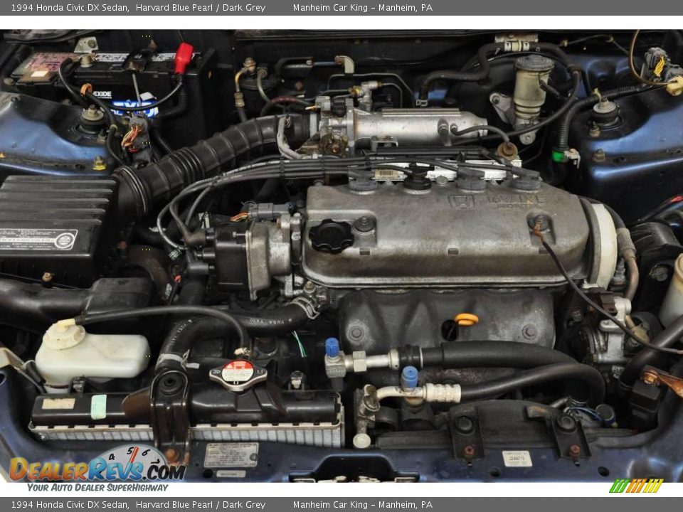 1994 Honda Civic DX Sedan Harvard Blue Pearl / Dark Grey Photo #17