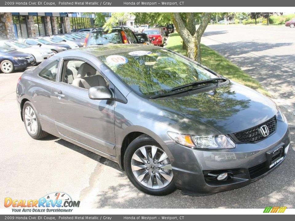 2009 Honda Civic EX Coupe Polished Metal Metallic / Gray Photo #1