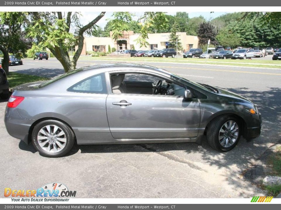 2009 Honda Civic EX Coupe Polished Metal Metallic / Gray Photo #2