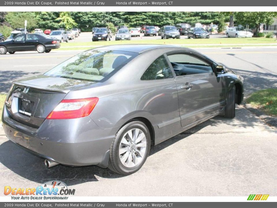 2009 Honda Civic EX Coupe Polished Metal Metallic / Gray Photo #3