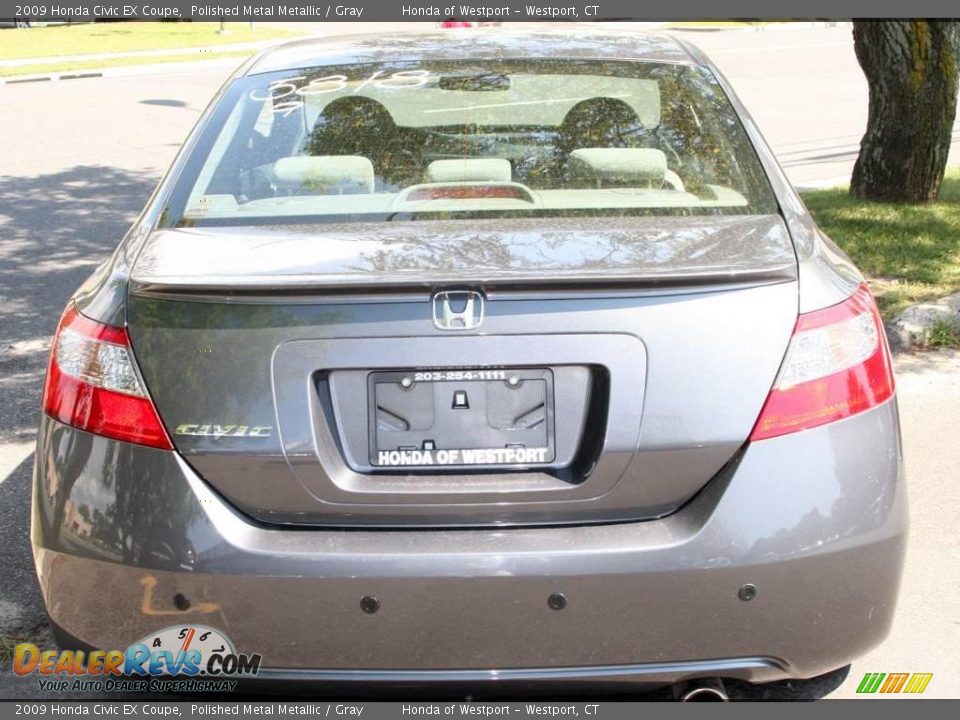 2009 Honda Civic EX Coupe Polished Metal Metallic / Gray Photo #4