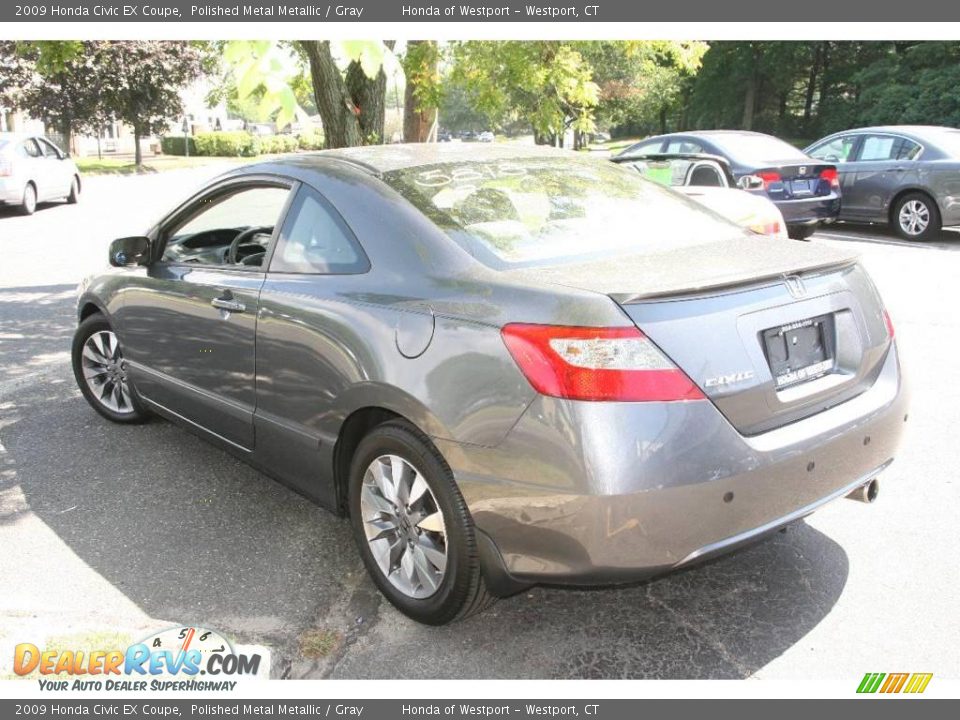 2009 Honda Civic EX Coupe Polished Metal Metallic / Gray Photo #6