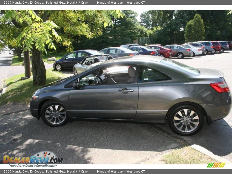 2009 Honda Civic EX Coupe Polished Metal Metallic / Gray Photo #7