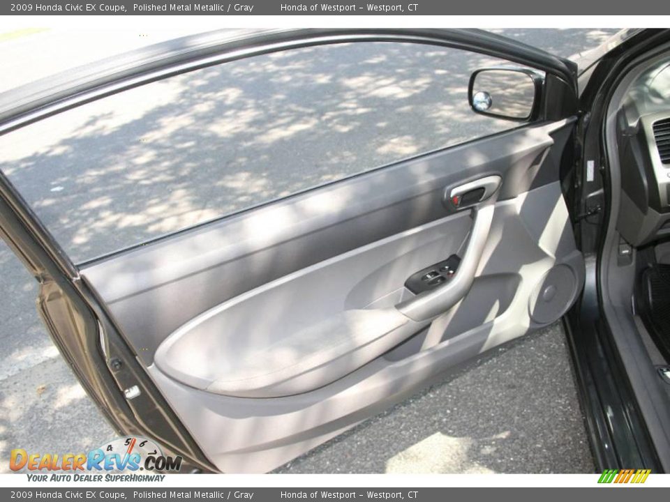 2009 Honda Civic EX Coupe Polished Metal Metallic / Gray Photo #13