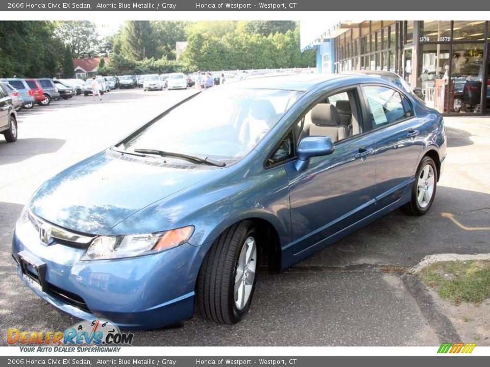 2006 Honda Civic EX Sedan Atomic Blue Metallic / Gray Photo #1