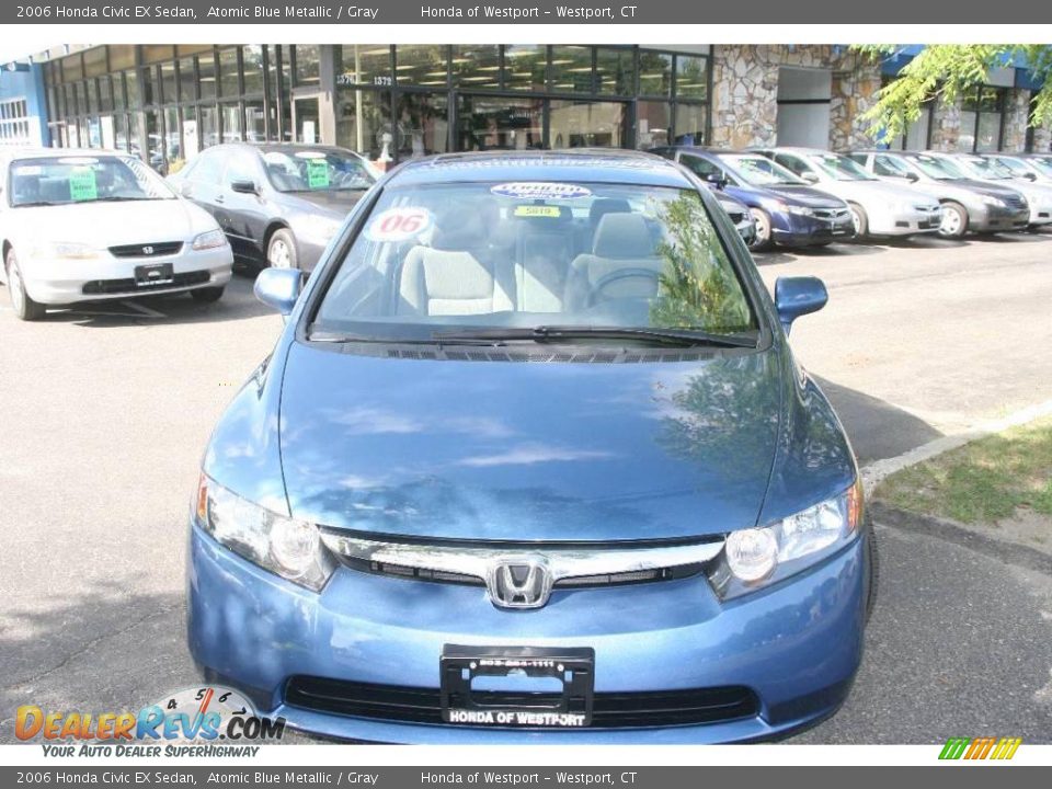 2006 Honda Civic EX Sedan Atomic Blue Metallic / Gray Photo #2