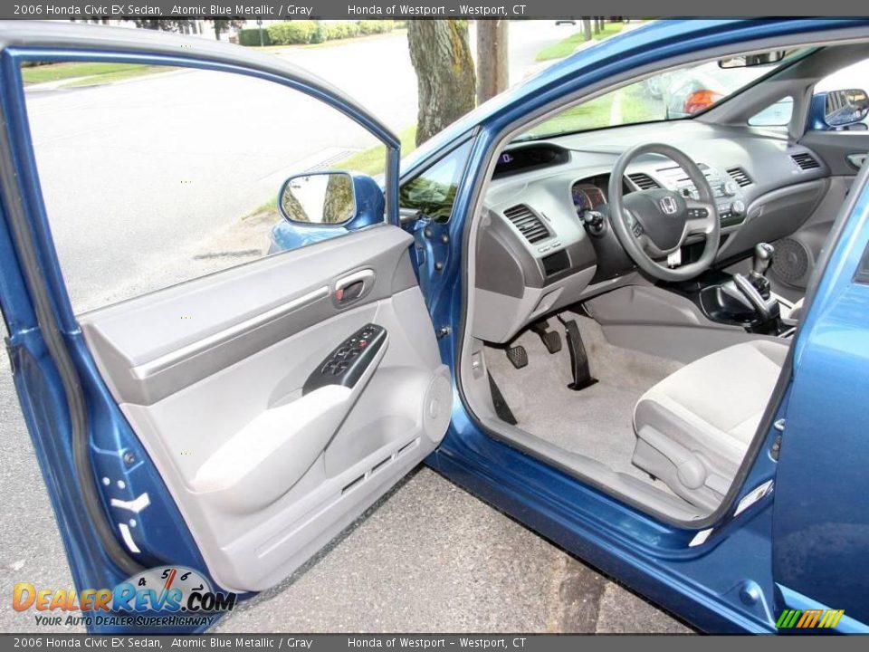 2006 Honda Civic EX Sedan Atomic Blue Metallic / Gray Photo #10