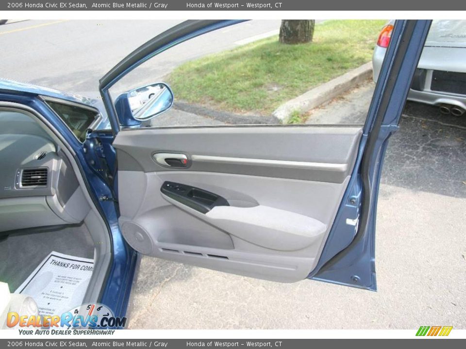 2006 Honda Civic EX Sedan Atomic Blue Metallic / Gray Photo #14