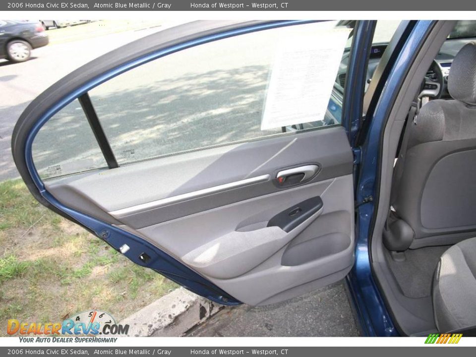 2006 Honda Civic EX Sedan Atomic Blue Metallic / Gray Photo #16