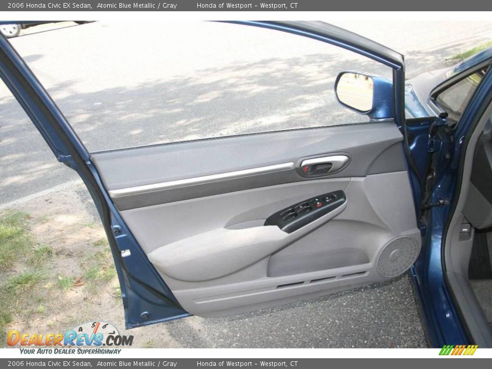 2006 Honda Civic EX Sedan Atomic Blue Metallic / Gray Photo #17