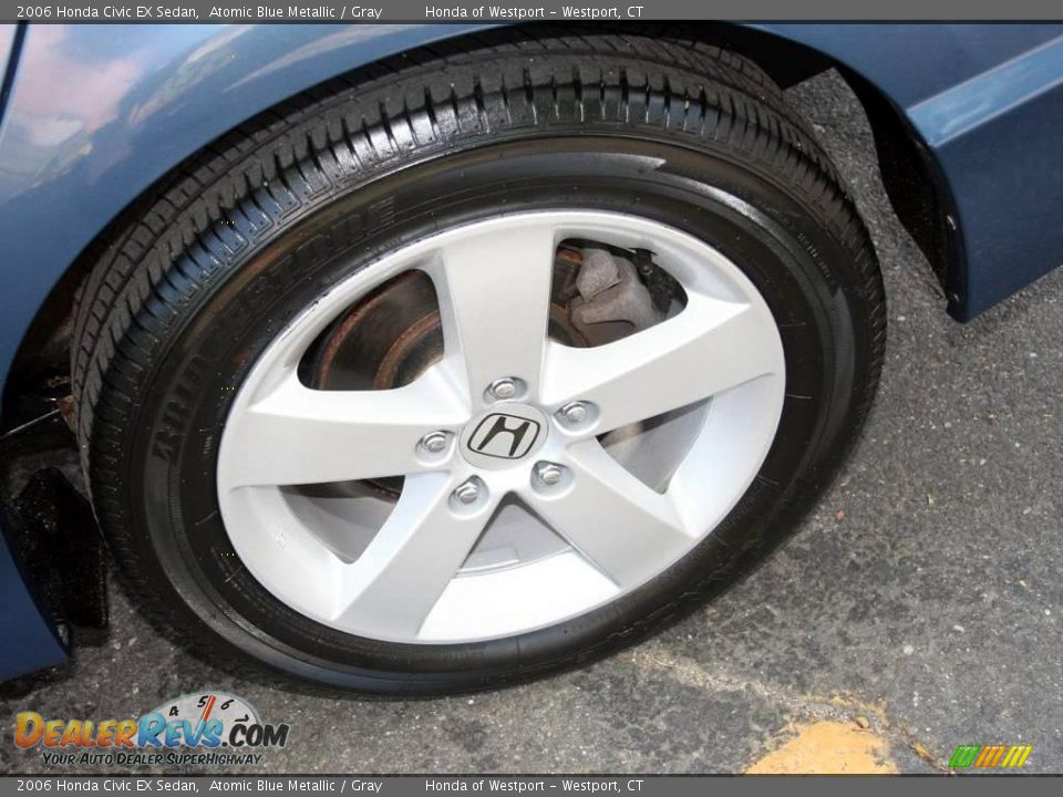 2006 Honda Civic EX Sedan Atomic Blue Metallic / Gray Photo #18