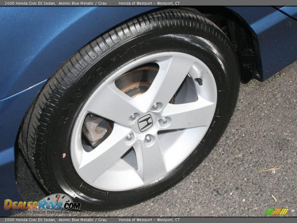 2006 Honda Civic EX Sedan Atomic Blue Metallic / Gray Photo #19