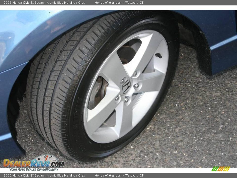 2006 Honda Civic EX Sedan Atomic Blue Metallic / Gray Photo #21