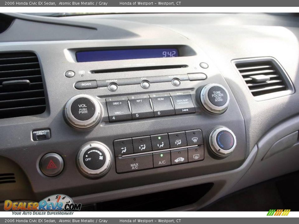 2006 Honda Civic EX Sedan Atomic Blue Metallic / Gray Photo #23