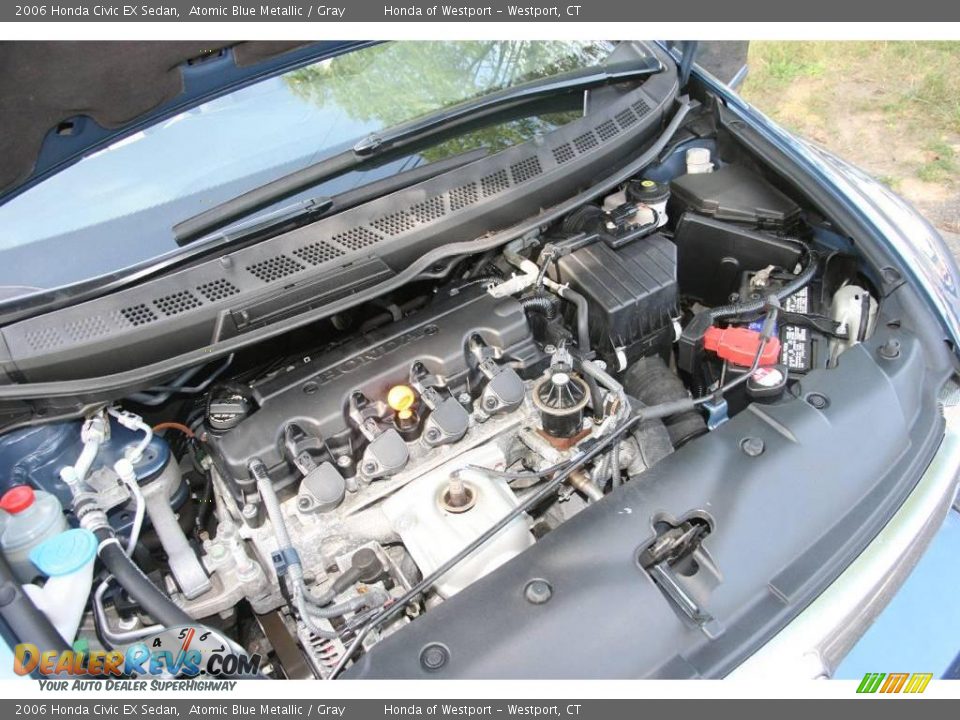 2006 Honda Civic EX Sedan Atomic Blue Metallic / Gray Photo #26