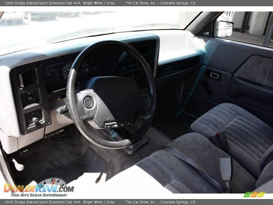 1994 Dodge Dakota Sport Extended Cab 4x4 Bright White / Gray Photo #6