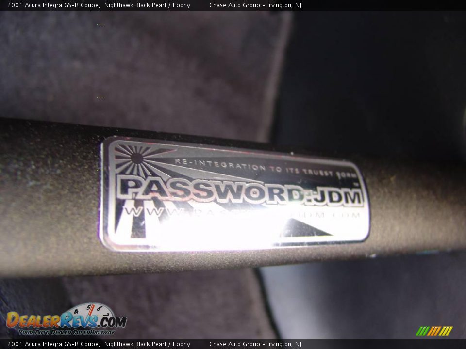 2001 Acura Integra GS-R Coupe Nighthawk Black Pearl / Ebony Photo #16