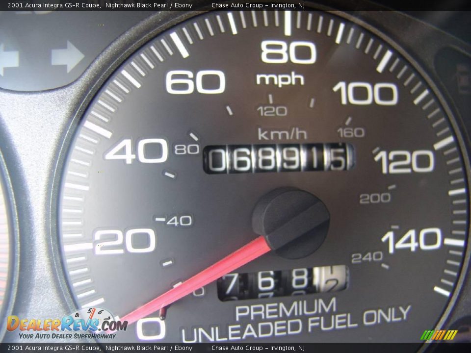 2001 Acura Integra GS-R Coupe Nighthawk Black Pearl / Ebony Photo #23