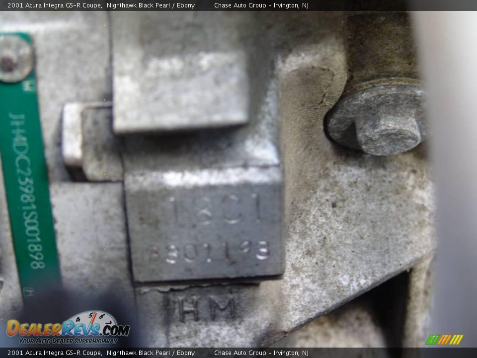 2001 Acura Integra GS-R Coupe Nighthawk Black Pearl / Ebony Photo #34