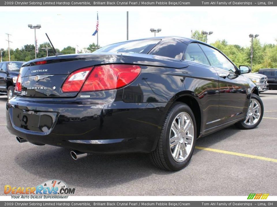 2009 Chrysler Sebring Limited Hardtop Convertible Brilliant Black Crystal Pearl / Medium Pebble Beige/Cream Photo #5