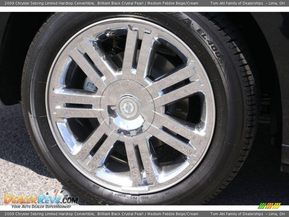 2009 Chrysler Sebring Limited Hardtop Convertible Brilliant Black Crystal Pearl / Medium Pebble Beige/Cream Photo #19
