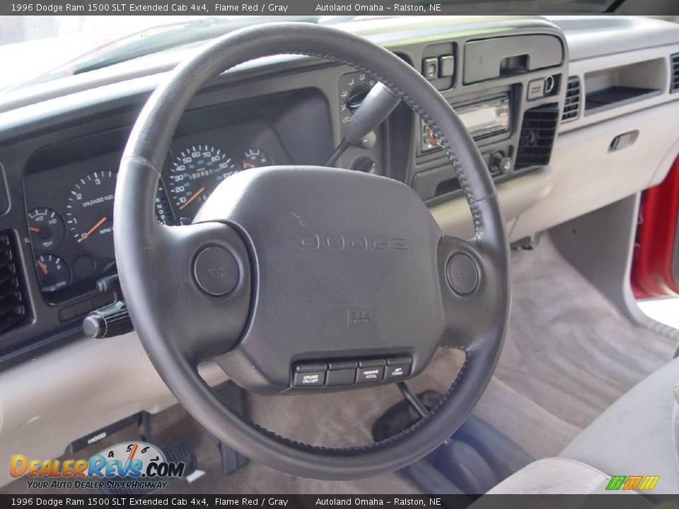 1996 Dodge Ram 1500 SLT Extended Cab 4x4 Flame Red / Gray Photo #8