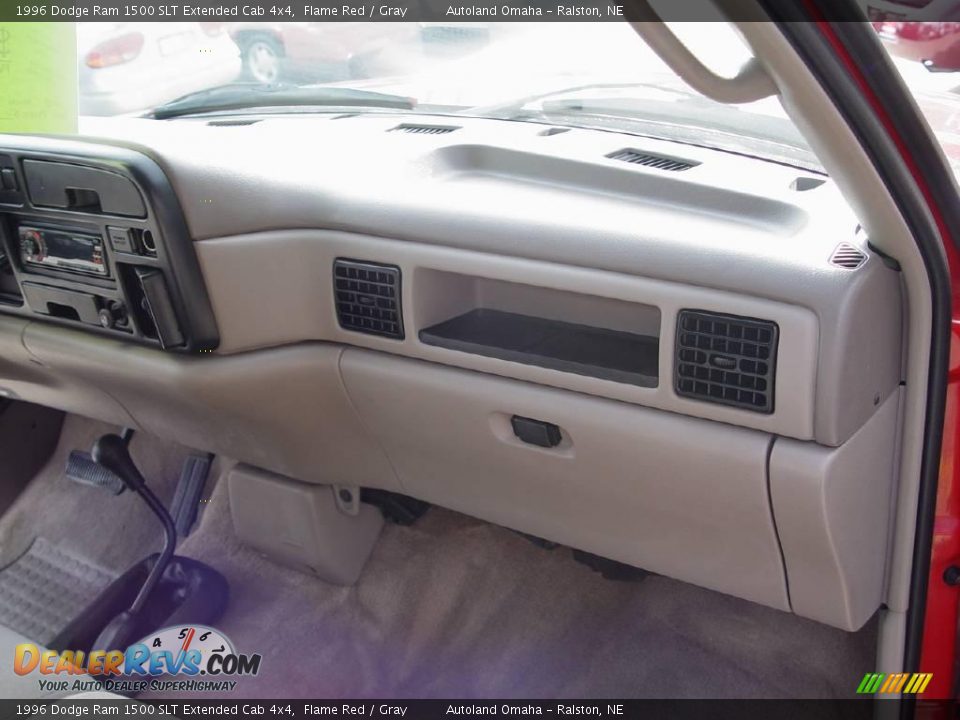1996 Dodge Ram 1500 SLT Extended Cab 4x4 Flame Red / Gray Photo #15