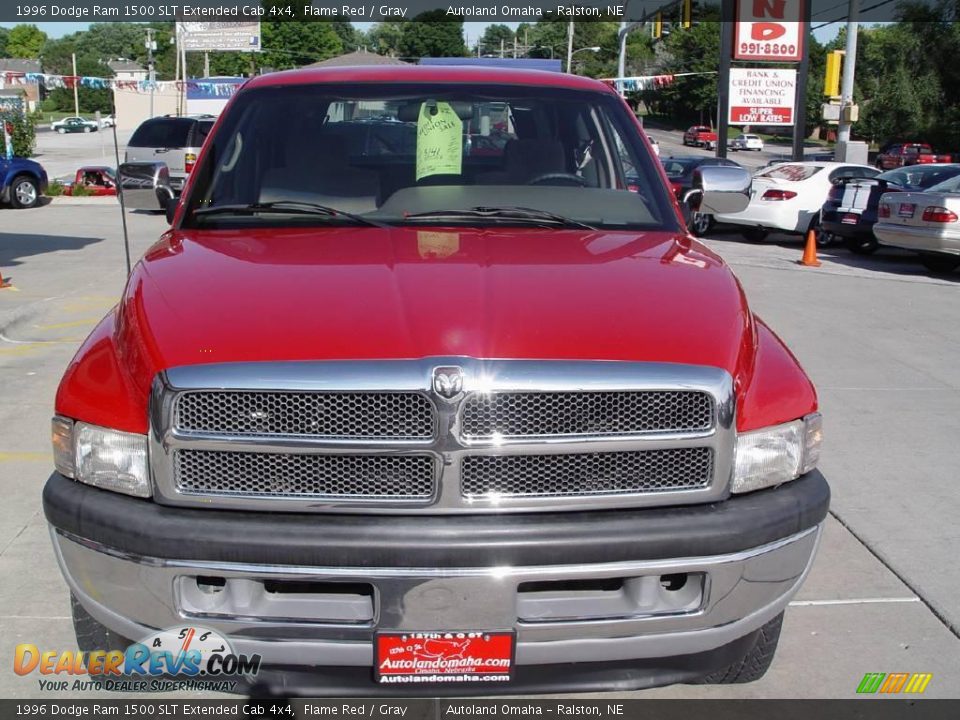 1996 Dodge Ram 1500 SLT Extended Cab 4x4 Flame Red / Gray Photo #18