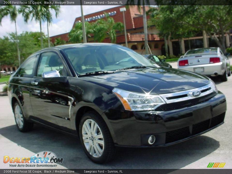 2008 Ford Focus SE Coupe Black / Medium Stone Photo #1