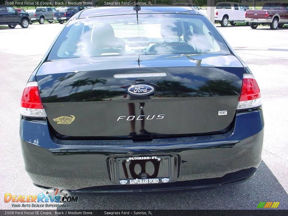 2008 Ford Focus SE Coupe Black / Medium Stone Photo #4