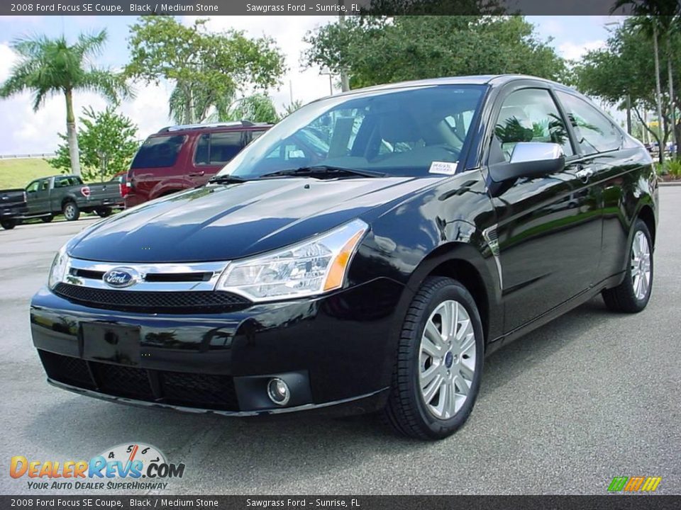 2008 Ford Focus SE Coupe Black / Medium Stone Photo #7