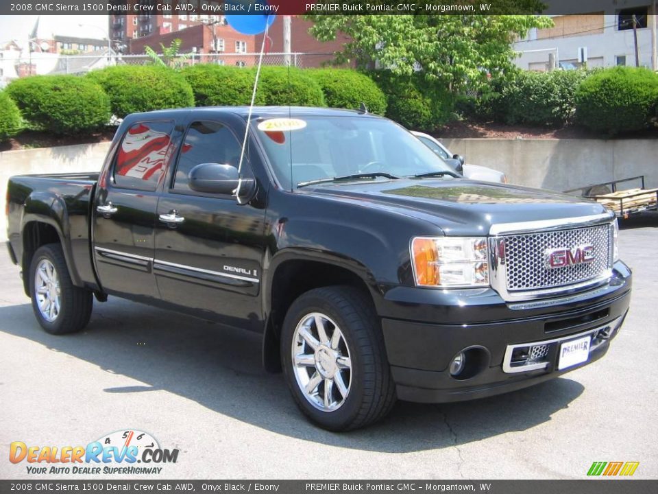 2008 GMC Sierra 1500 Denali Crew Cab AWD Onyx Black / Ebony Photo #10