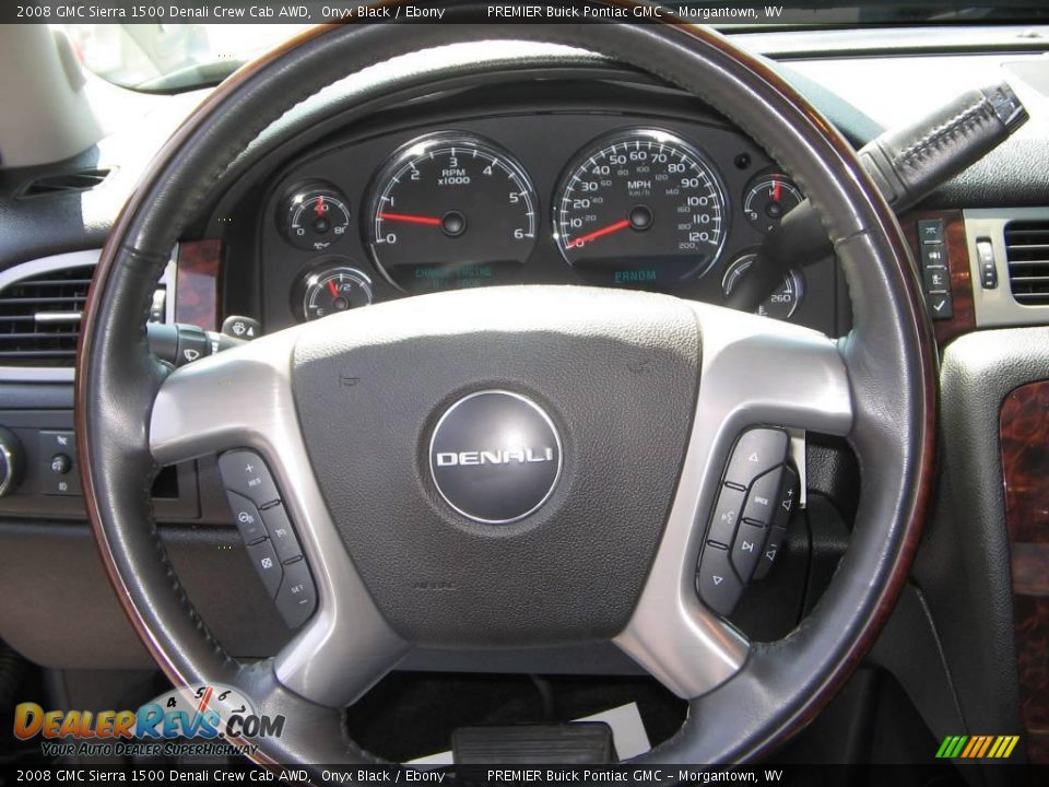 2008 GMC Sierra 1500 Denali Crew Cab AWD Onyx Black / Ebony Photo #17