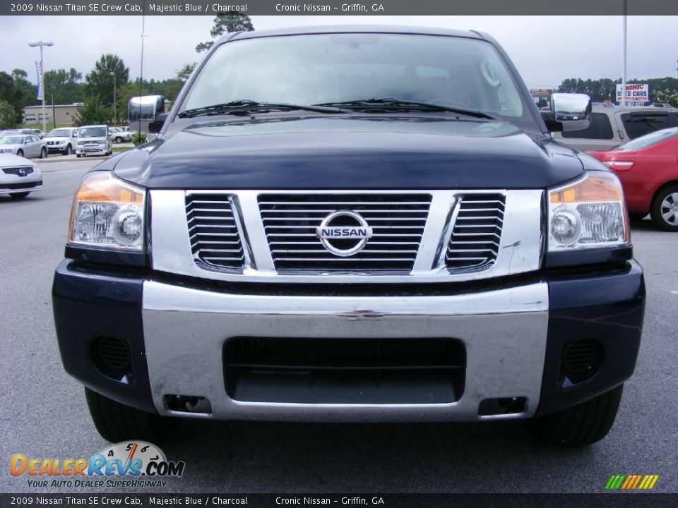 2009 Nissan Titan SE Crew Cab Majestic Blue / Charcoal Photo #3