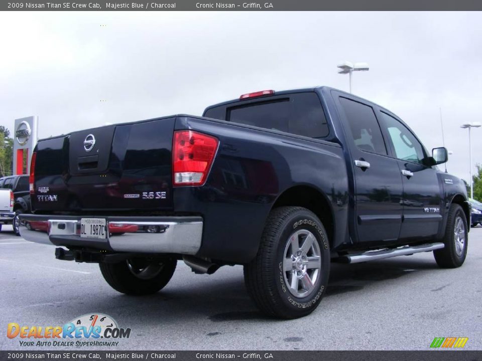 2009 Nissan Titan SE Crew Cab Majestic Blue / Charcoal Photo #6