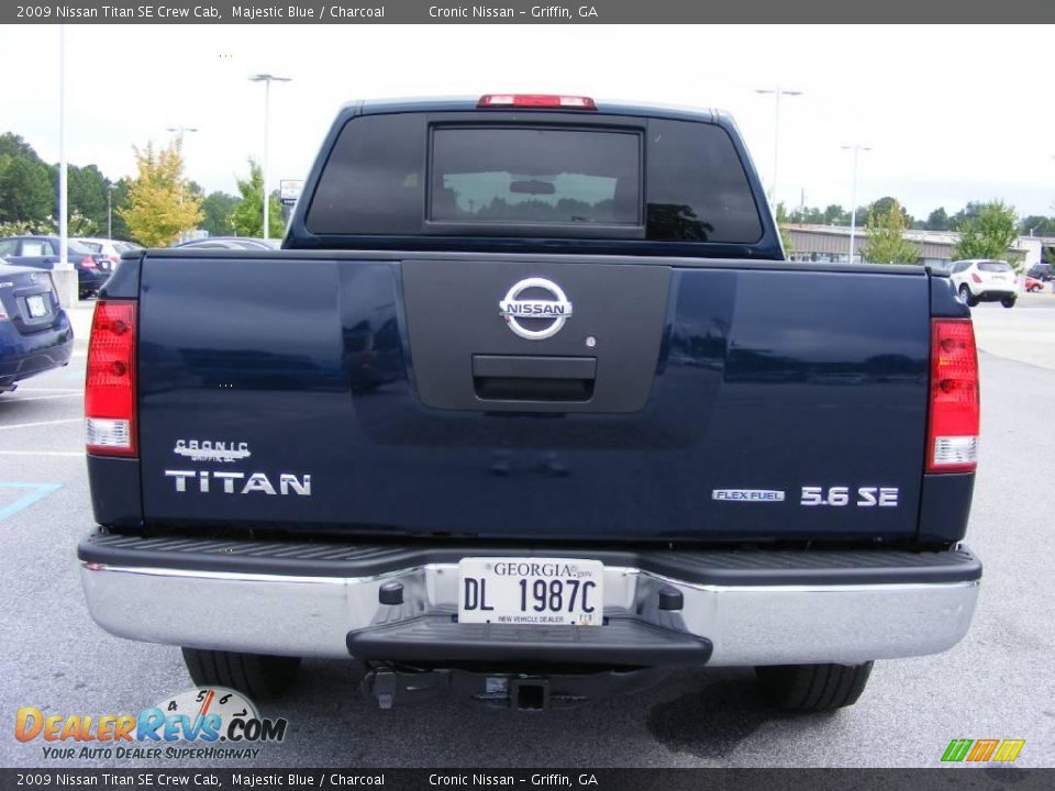 2009 Nissan Titan SE Crew Cab Majestic Blue / Charcoal Photo #7