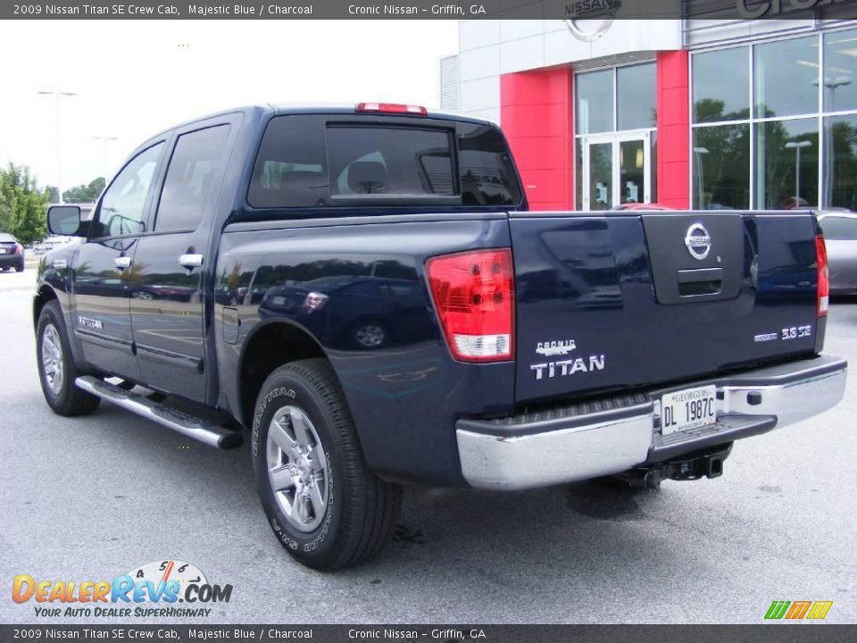 2009 Nissan Titan SE Crew Cab Majestic Blue / Charcoal Photo #8