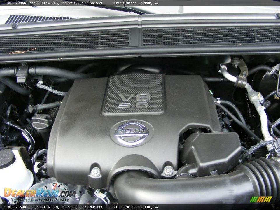 2009 Nissan Titan SE Crew Cab Majestic Blue / Charcoal Photo #10