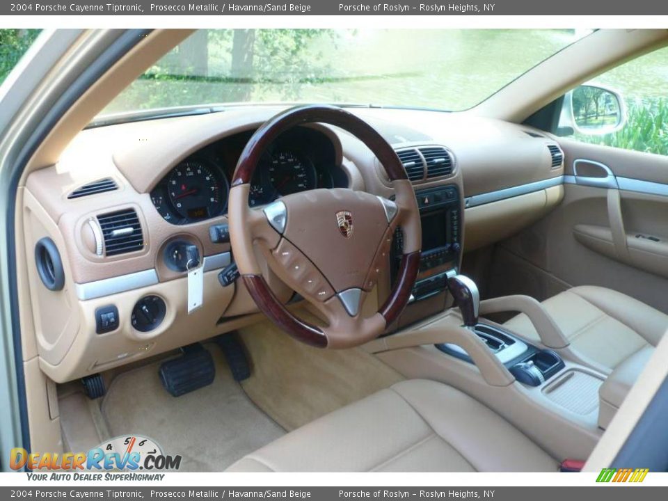 2004 Porsche Cayenne Tiptronic Prosecco Metallic / Havanna/Sand Beige Photo #9