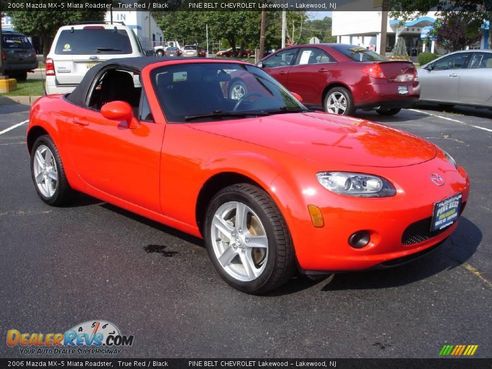 2006 Mazda MX-5 Miata Roadster True Red / Black Photo #2