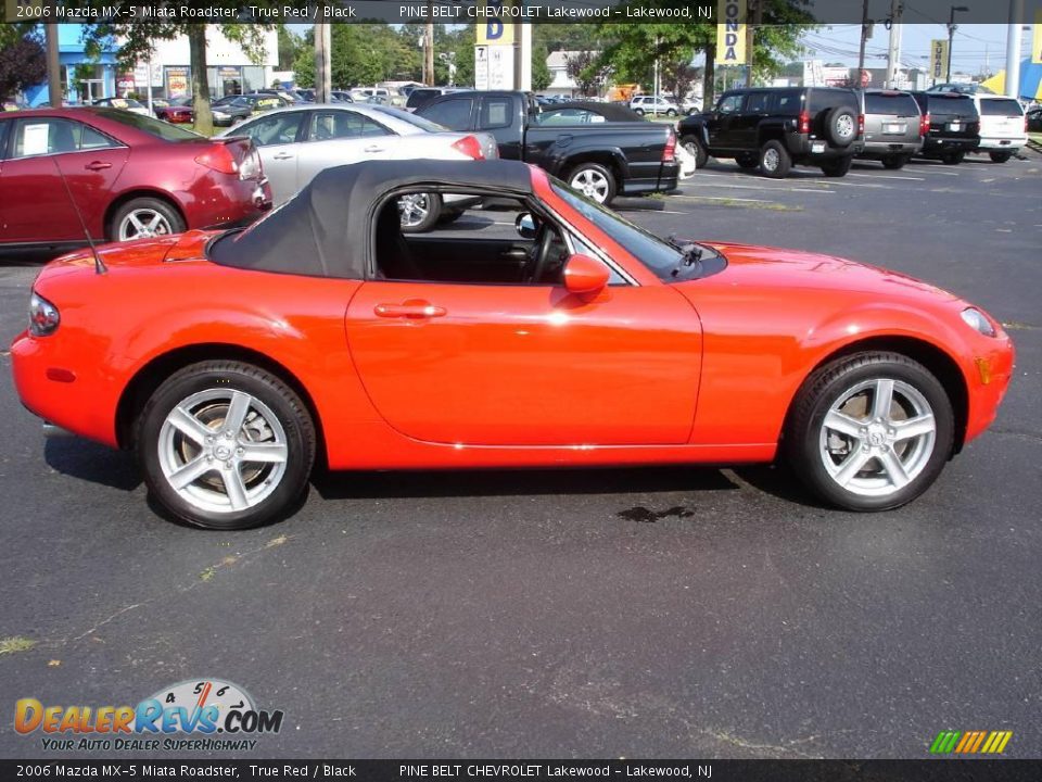 2006 Mazda MX-5 Miata Roadster True Red / Black Photo #3