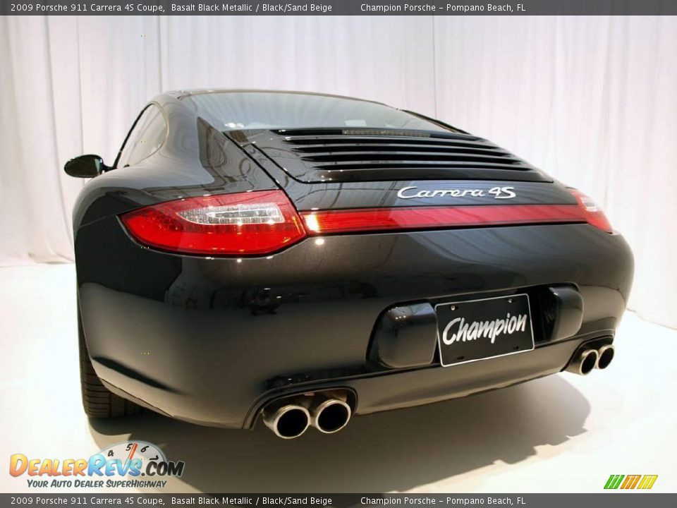 2009 Porsche 911 Carrera 4S Coupe Basalt Black Metallic / Black/Sand Beige Photo #4