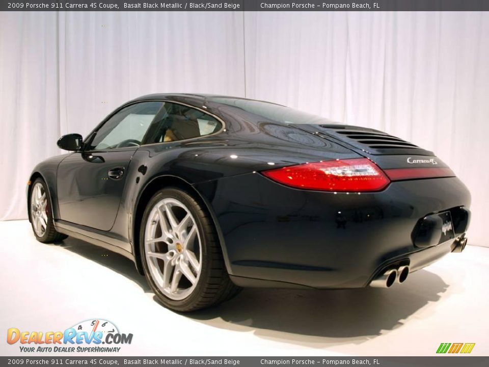 2009 Porsche 911 Carrera 4S Coupe Basalt Black Metallic / Black/Sand Beige Photo #5