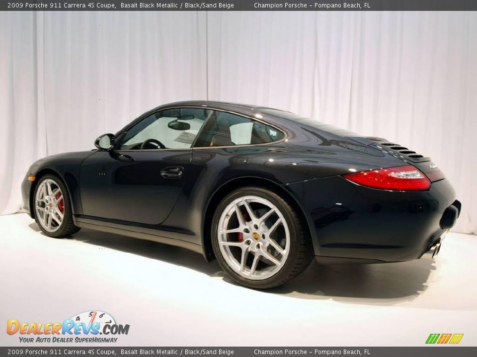 2009 Porsche 911 Carrera 4S Coupe Basalt Black Metallic / Black/Sand Beige Photo #6