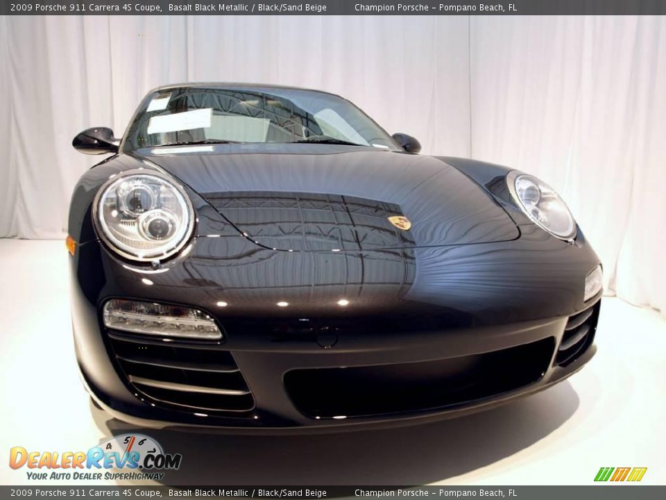 2009 Porsche 911 Carrera 4S Coupe Basalt Black Metallic / Black/Sand Beige Photo #8
