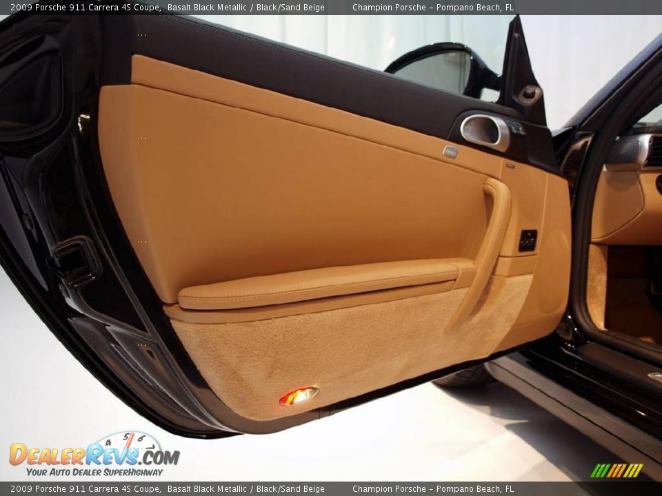 2009 Porsche 911 Carrera 4S Coupe Basalt Black Metallic / Black/Sand Beige Photo #10