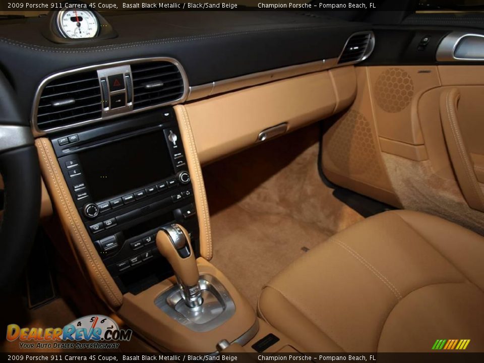 2009 Porsche 911 Carrera 4S Coupe Basalt Black Metallic / Black/Sand Beige Photo #12